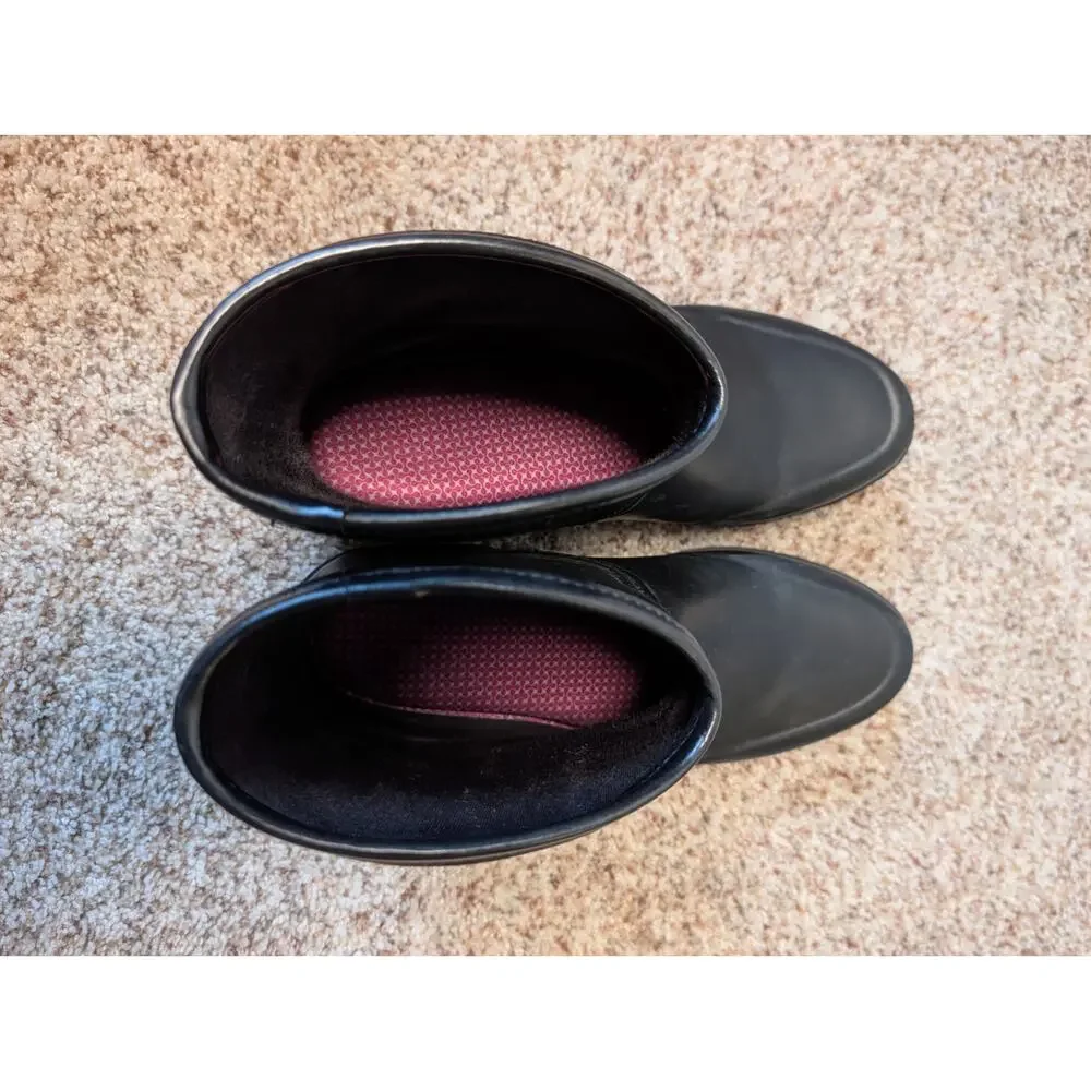 UGG Paxton Rain Boots Men Size 11 Black Waterproof Rubber Suede Chelsea Ankle